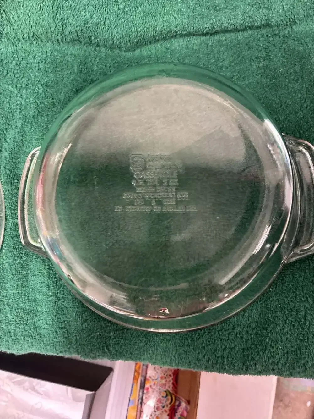Anchor Hocking Clear Glass Round 2 Quart Casserole Baking Dish with Lid